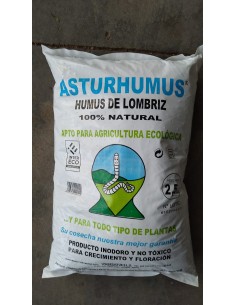 Humus de Lombriz 5L (2,5kg)  Fertilizante Orgánico Natural para Plantas y Huertos