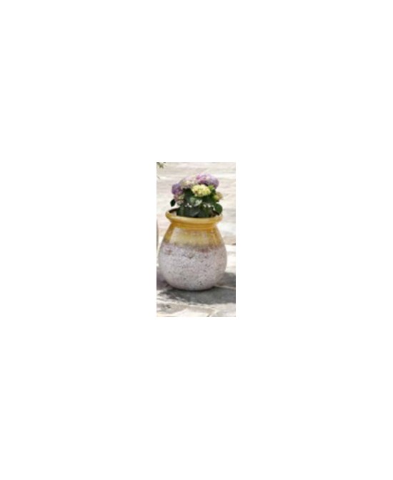 Jarrón Provenzal Esmaltado Miel 35 cm  Estilo Rústico y Elegante | Endanea Garden


