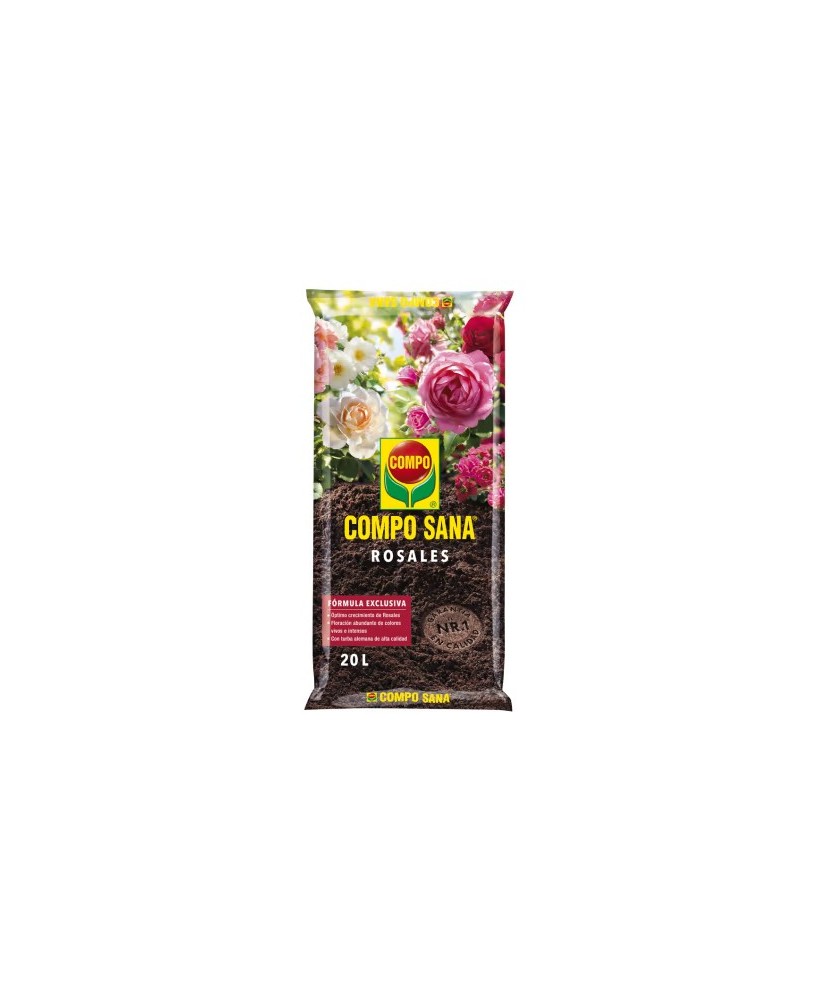 COMPO SANA Rosales 20L | Sustrato especial para rosales con floración intensa y raíces fuertes

