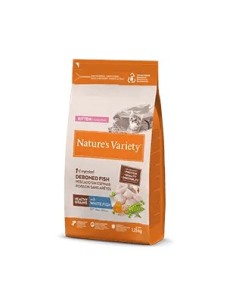 NVARIETY Cat Grain Kitten White Fish 1.25KG | Pienso sin Cereales para Gatitos