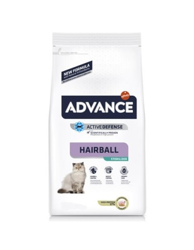Advance Sterilized Hairball 10KG - Alimento para Gatos Esterilizados, Previene Bolas de Pelo