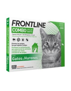 Frontline Combo Gato 2-5kg 3Pip Antiparasitario Tratamiento Eficaz Contra Pulgas y Garrapatas