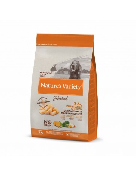 NVariety Dog No Grain Med Adult Chicken 15kg | Pienso Sin Cereales para Perros Medianos