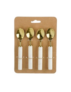 CUCHARA ASTRO BLANQUECINA 4 UD 13.5X2.5X1CM