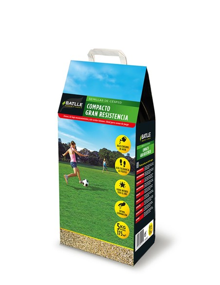 SEMILLA CESPED COMPACTA  GRAN RESISTENCIA 5KGS BATLLE