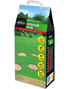 Semilla Césped 5kg Batlle de Repoblación Rápida | Césped Denso y Resistente

