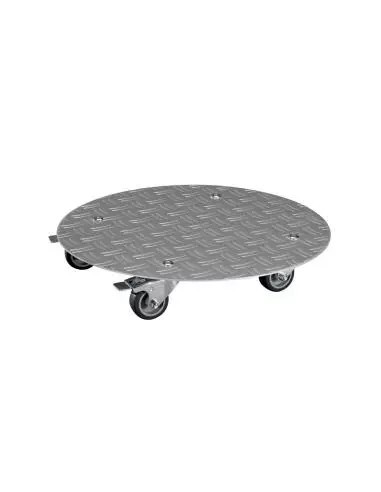 Base Redonda de Aluminio 30 cm con Ruedas y Freno | Mover Macetas y Muebles | Endanea Garden