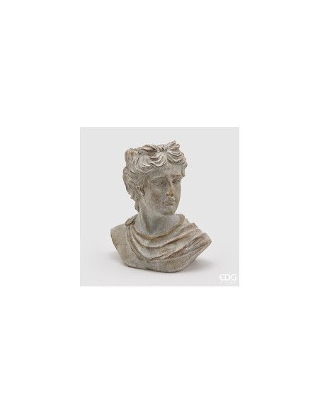 MACETA CEMENTO CABEZA VARON 38CM GRIS