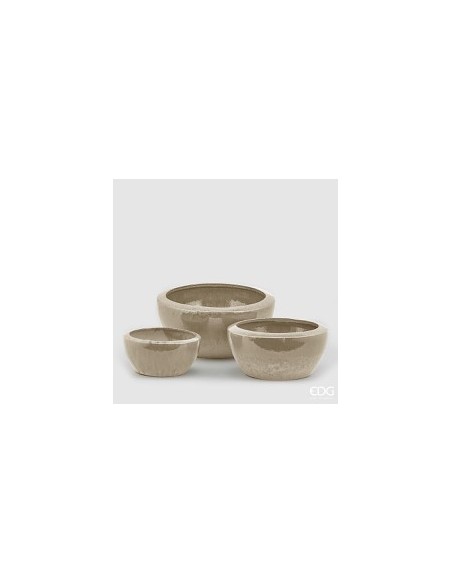 MACETA ESMALTADA CIOTOLA D42 IVORY GRANDE