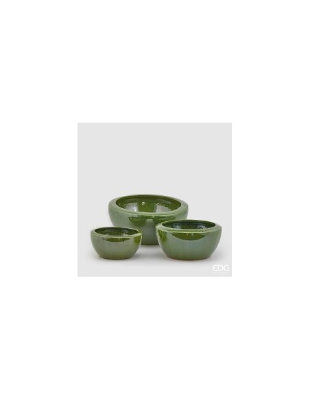 MACETA ESMALTADA CIOTOLA D33 ACEITUNA MEDIANA