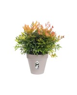 MACETA LOFT REDONDA  20CM GRIS CALIDO