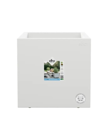 Maceta Vivo Cuadrado Blanco 40cm | Maceta Moderna y Resistente para Plantas | Endanea Garden