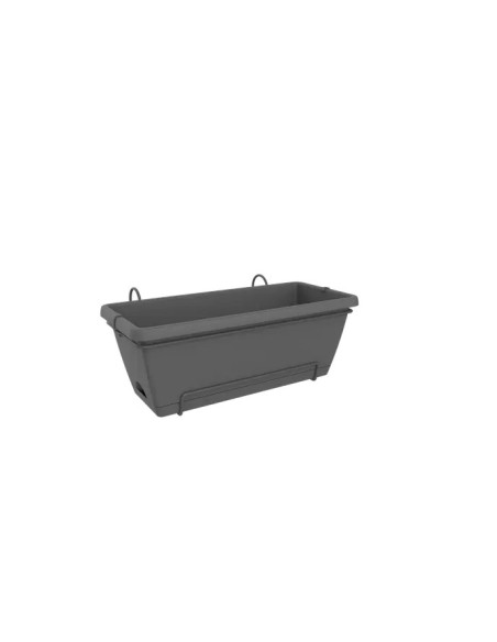 Jardinera Barna XL 55 cm Antracita con Soporte Metálico | Maceta Moderna para Exteriores e Interiores | Endanea Garden