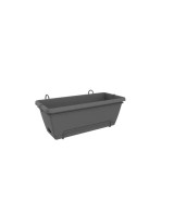 Jardinera Barna XL 55 cm Antracita con Soporte Metálico | Maceta Moderna para Exteriores e Interiores | Endanea Garden