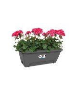 Jardinera Barna XL 55 cm Antracita con Soporte Metálico | Maceta Moderna para Exteriores e Interiores | Endanea Garden