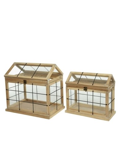 INVERNADERO MADERA GRANDE L39.5XW26XH38.5CM