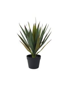 YUCCA AGAVE ARTIFICIAL EN MACETA D48XH55CM VERDE