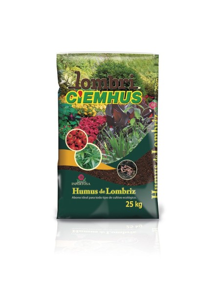 Humus Lombriz Ciemhus 25 kg  Abono Orgánico Rico en Nutrientes | Endanea Garden
