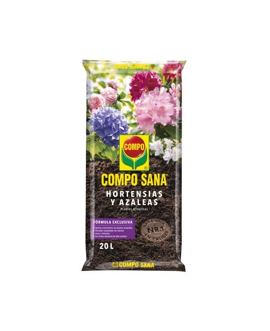 COMPO SANA Hortensias y Azaleas 20L  Sustrato ácido para plantas acidófilas en Endanea Garden

