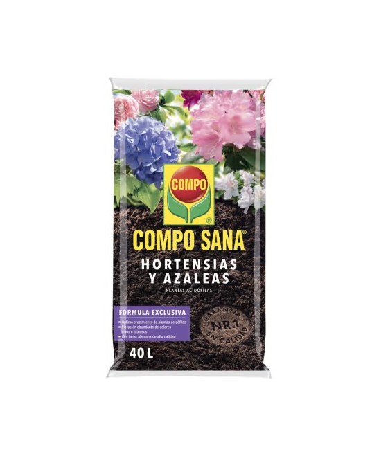 Sustrato COMPO SANA Hortensias y Azaleas 40L | pH ácido y floración intensa

