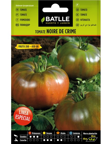 Semillas de Tomate Noire de Crime - Cultivo fácil y frutos jugosos | Endanea Garden