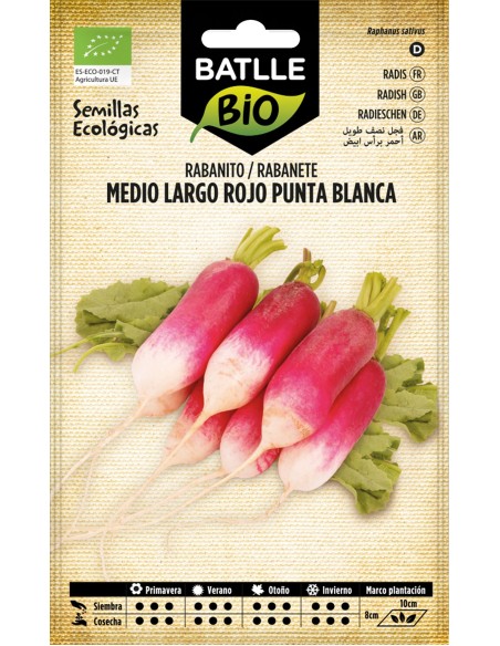 SEMILLA ECO RABANITO MEDIOLARGO ROJO BLANCO
