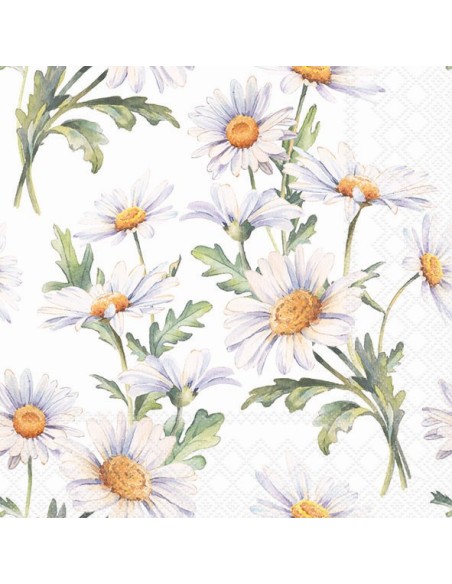 SERVILLETA 33 HERMOSAS MARGARITAS BLANCA FSC MIX