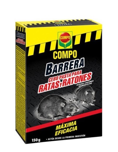 Cebo para Ratas y Ratones en Pasta 150g COMPO  Elimina Roedores Rápidamente

