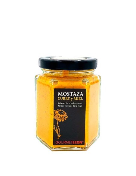 MOSTAZA GOURMET LEON CON CURRY Y MIEL FCO.160ML