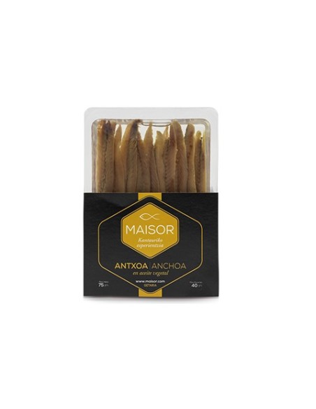 ANCHOAS CANTABRICO MAISOR AC. VEGETAL BARQUETA 40G