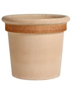 Maceta Cocio Milano Graffiata 33 cm | Terracota Texturizada - Endanea Garden