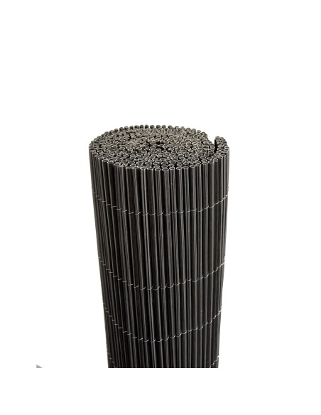 Mimbre Artificial Antracita 0x3M  Duradero, Resistente y Estético para Jardín y Terraza