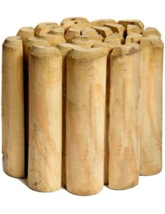 Bordura de Madera 20x5x200 cm  Delimitador Natural para Jardín y Caminos