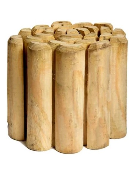 Bordura de Madera 20x5x200 cm  Delimitador Natural para Jardín y Caminos