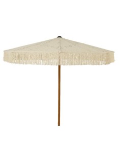 Parasol de Acero Exterior Beige 208 cm diámetro x 230 cm altura  Protección solar resistente

