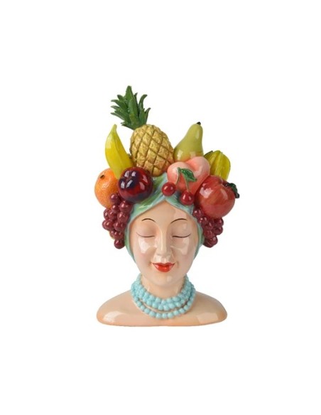 MACETA FIGURA CON FRUTAS L21.2XW23XH36.7CM