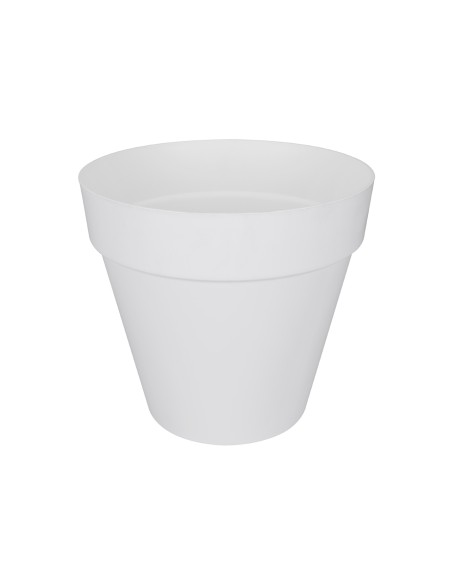 Maceta Loft Redonda con Ruedas 40cm Blanca | Estilo y Funcionalidad | Endanea Garden