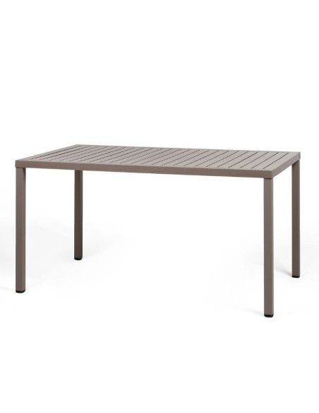 Mesa Cube 140x80 Tórtora | Mesa de Jardín Resistente con Diseño Efecto Ratán  Endanea Garden

