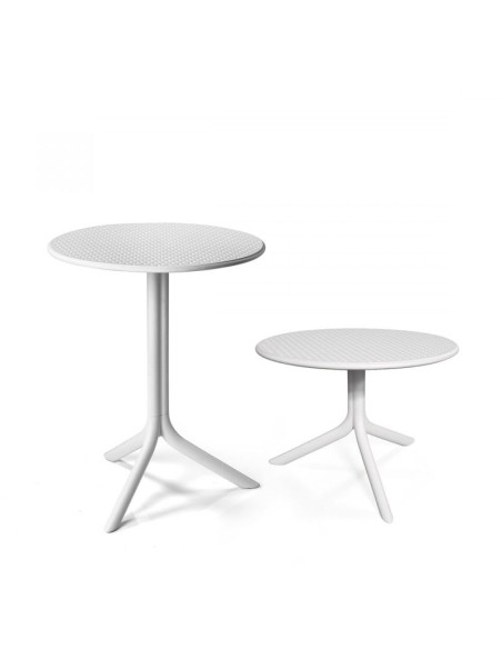Mesa Step Blanco | Mesa Moderna y Resistente para Jardín y Terraza