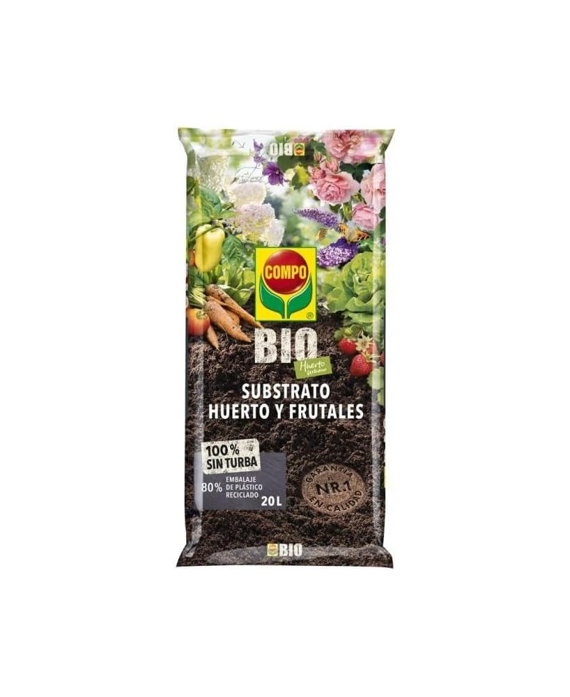 COMPO BIO Humus de Lombriz 20L | Fertilizante ecológico natural para suelos fértiles

