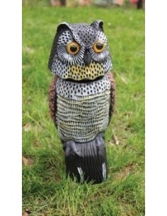 BUHO ESPANTAPAJAROS CABEZA GIRATORIA