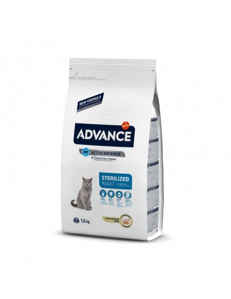 ADVANCE CAT STERILIZED CON BACALAO 85GRX4