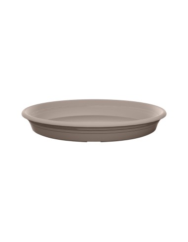 Plato Universal Redondo Warm Taupe 44cm - Estilo y Protección para Macetas | Endanea Garden