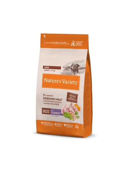 NVARIETY DOG GRAIN MINI ADULT TURKEY 3KG*5