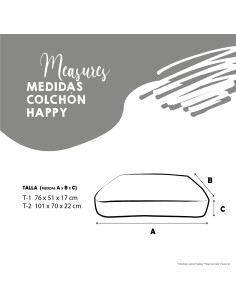 YAGU COLCHON HAPPY CALIFORNIA T-2 101X70X22CM
