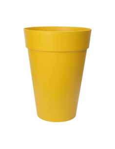 Maceta Loft Redonda Alta 35 cm Ocre para Interior y Exterior | Endanea Garden