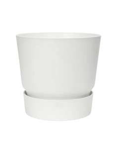 Maceta Greenville Redonda 25 cm Blanca para Interior y Exterior | Endanea Garden