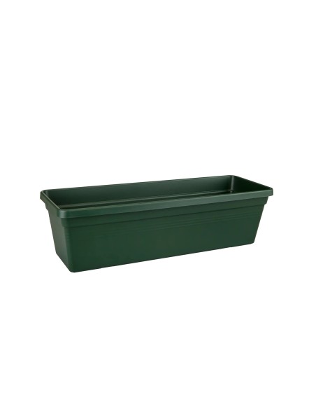 Maceta GB Trough 50 cm Verde | Maceta Rectangular para Jardín | Endanea Garden