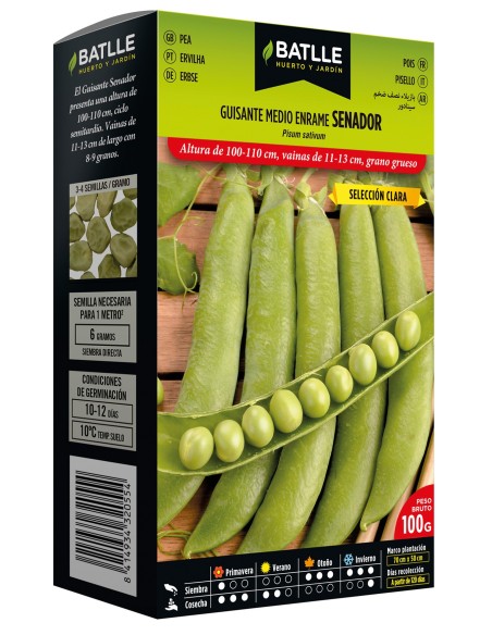 Semillas Guisante ½ Enrame Senador - Cultivo Fácil y Nutritivo