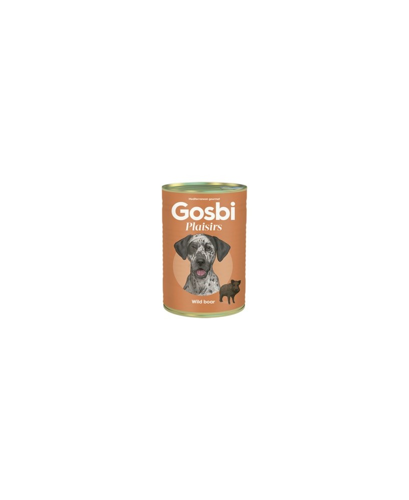 GOSBI Plaisirs Wild Boar 400g  Alimento Húmedo Natural para Perros con Carne de Jabalí
